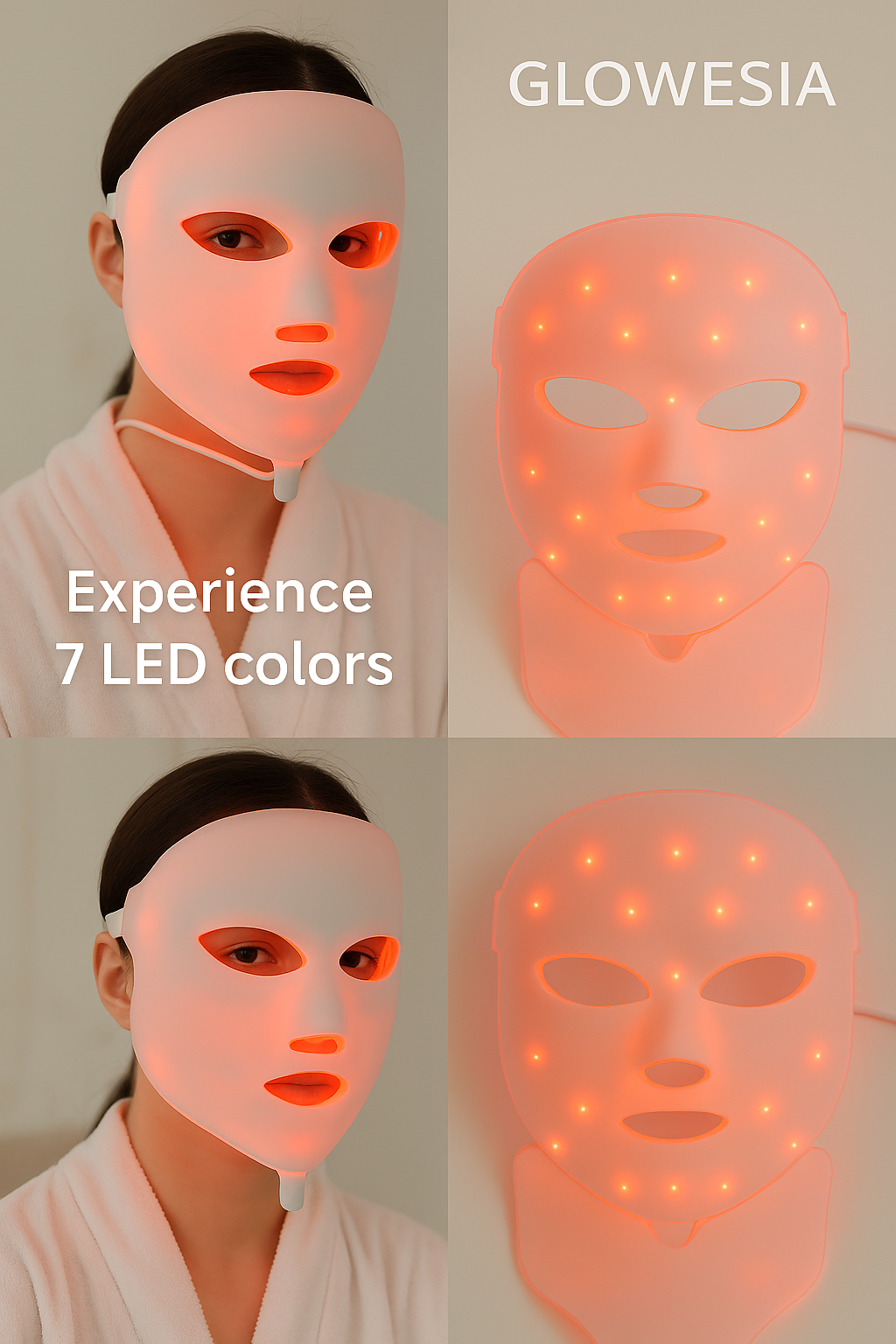Glowesia™ 7-Color LED Therapy Mask – For Face & Neck
