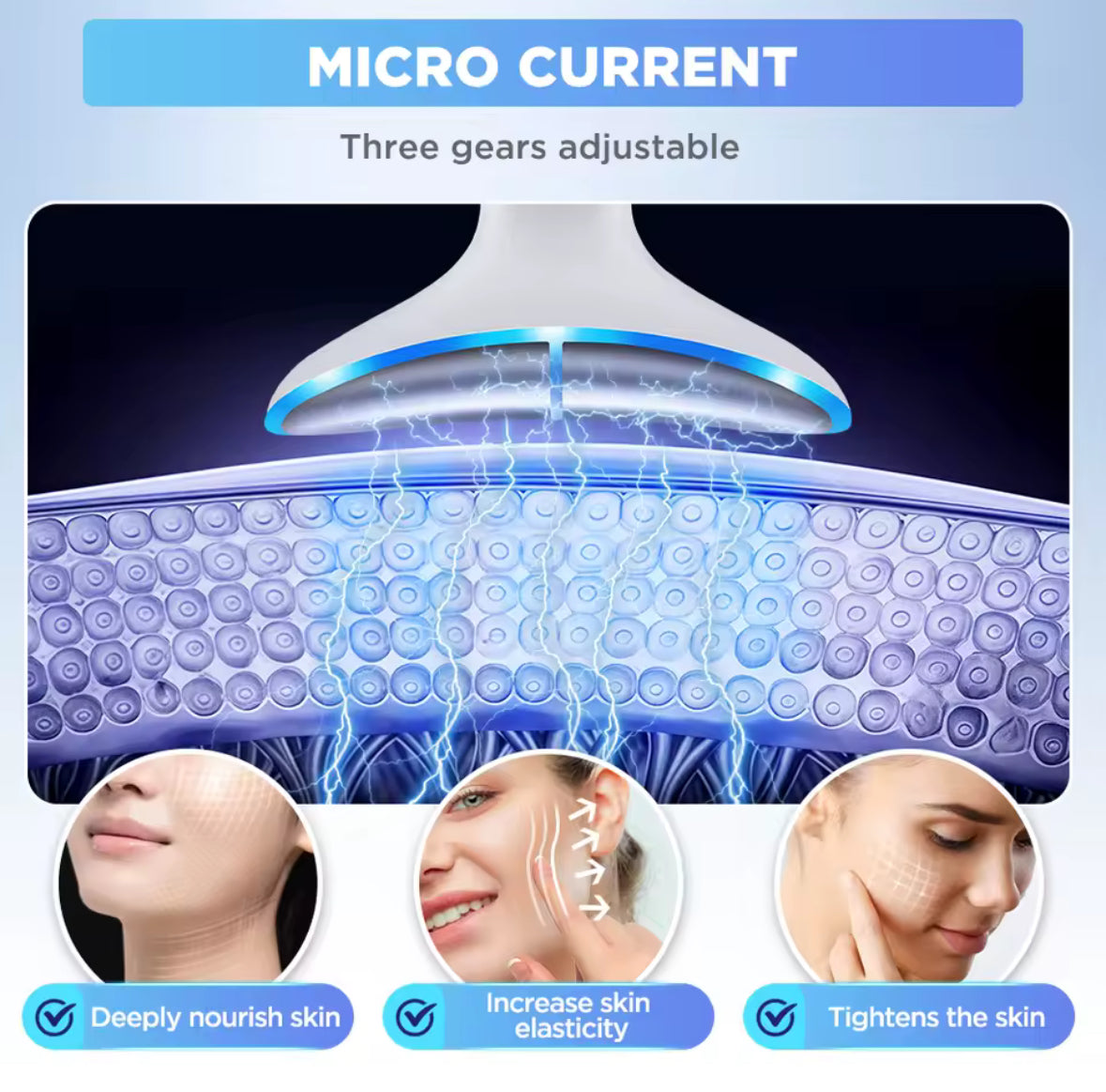 LED Neck & Face Lifting Massager – EMS Vibration & Red Light Therapy