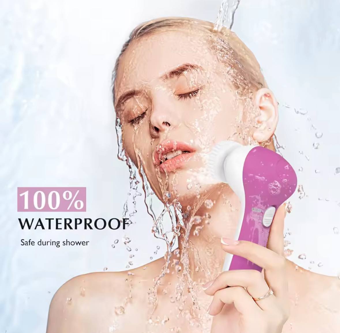 7-in-1 Electric Facial Cleansing Brush – Deep Clean, Exfoliate & Glow