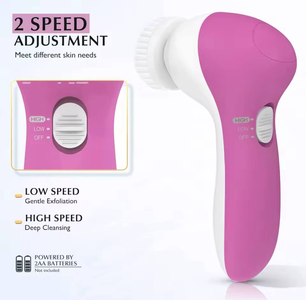 7-in-1 Electric Facial Cleansing Brush – Deep Clean, Exfoliate & Glow
