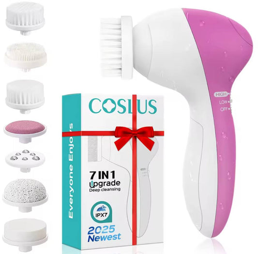 7-in-1 Electric Facial Cleansing Brush – Deep Clean, Exfoliate & Glow
